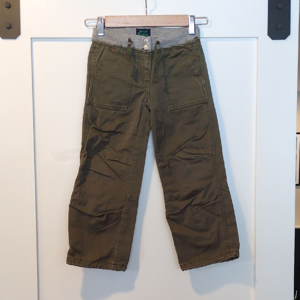 Mini Boden Boys Cargo Pants Olive Green Size 5-6 EUC